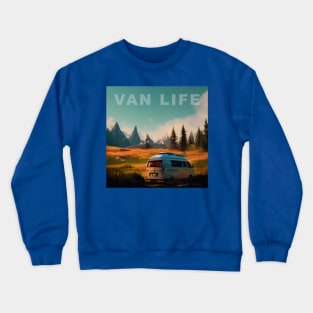 Van Life Camper RV Outdoors in Nature Crewneck Sweatshirt